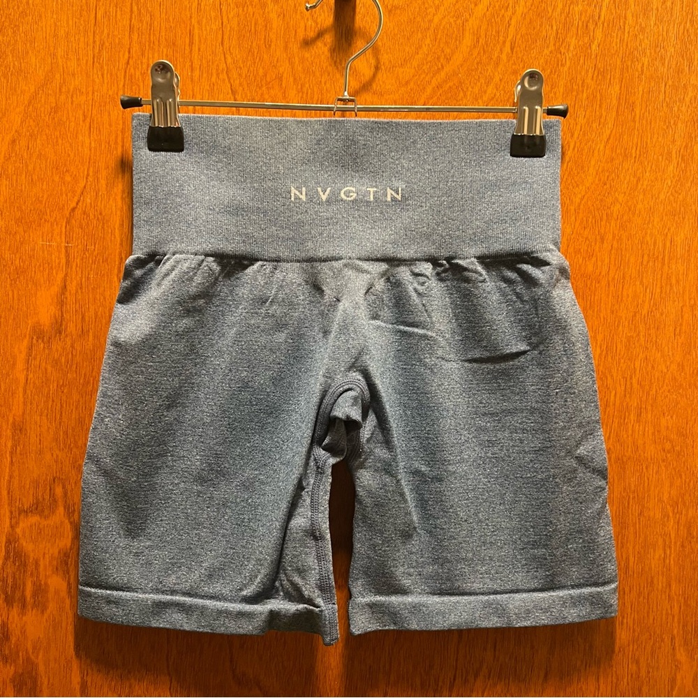 NVGTN Blue Seamless Gym Shorts